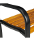 relaxdays 10030990_0 Gartenbank schwarz/braun Metall 127,0 cm