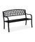 relaxdays 10030991_0 Gartenbank schwarz Metall 127,0 cm