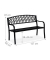 relaxdays 10030991_0 Gartenbank schwarz Metall 127,0 cm