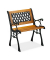 relaxdays 10030998_0 Gartenbank schwarz/braun Metall 62,0 cm