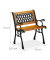 relaxdays 10030998_0 Gartenbank schwarz/braun Metall 62,0 cm
