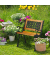 relaxdays 10030998_0 Gartenbank schwarz/braun Metall 62,0 cm