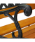 relaxdays 10030998_0 Gartenbank schwarz/braun Metall 62,0 cm