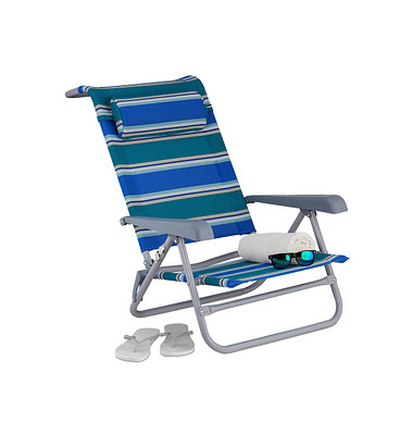 relaxdays Liegestuhl blau