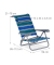 relaxdays Liegestuhl blau