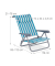 relaxdays Liegestuhl blau