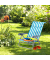 relaxdays Liegestuhl blau