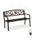 relaxdays 10030989_1254 Gartenbank braun Metall 127,0 cm