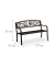relaxdays 10030989_1254 Gartenbank braun Metall 127,0 cm