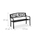 relaxdays 10030989_46 Gartenbank schwarz Metall 127,0 cm