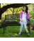 relaxdays 10030989_46 Gartenbank schwarz Metall 127,0 cm