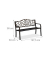 relaxdays 10030988_1254 Gartenbank schwarz/bronze Metall 127,5 cm