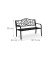 relaxdays 10030988_46 Gartenbank schwarz Metall 127,5 cm