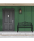 relaxdays 10030988_46 Gartenbank schwarz Metall 127,5 cm