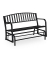 relaxdays Gartenbank 10031000_0 schwarz Metall 127,0 cm