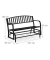 relaxdays Gartenbank 10031000_0 schwarz Metall 127,0 cm