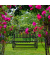 relaxdays Gartenbank 10031000_0 schwarz Metall 127,0 cm