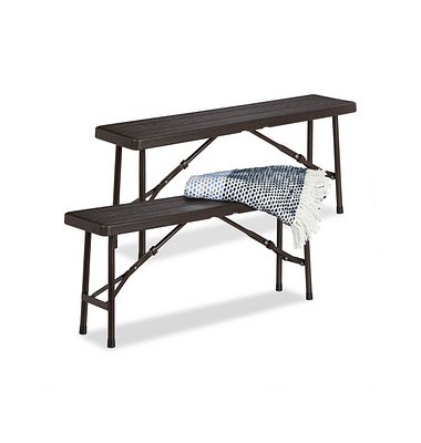 relaxdays Bierbänke 10035741_0 braun Kunststoff 100,0 cm