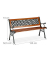relaxdays Gartenbank 10036066_0 rotbraun/schwarz Metall 125,0 cm