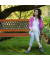relaxdays Gartenbank 10036066_0 rotbraun/schwarz Metall 125,0 cm