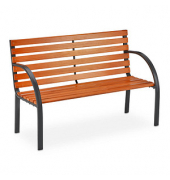 relaxdays Gartenbank 10036068_0 braun Metall 123,0 cm