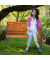 relaxdays Gartenbank 10036068_0 braun Metall 123,0 cm
