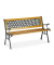 relaxdays Gartenbank 10036069_0 hellbraun/schwarz Metall 125,0 cm