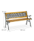 relaxdays Gartenbank 10036069_0 hellbraun/schwarz Metall 125,0 cm