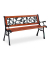 relaxdays Gartenbank 10036070_0 rotbraun/schwarz Metall 125,0 cm