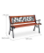 relaxdays Gartenbank 10036070_0 rotbraun/schwarz Metall 125,0 cm