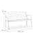 relaxdays Gartenbank 10036721_0 weiß Metall 124,5 cm