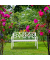 relaxdays Gartenbank 10036721_0 weiß Metall 124,5 cm