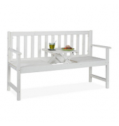 relaxdays Gartenbank 10038652_0 weiß Holz 152,0 cm