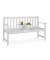 relaxdays Gartenbank 10038652_0 weiß Holz 152,0 cm