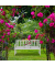 relaxdays Gartenbank 10038652_0 weiß Holz 152,0 cm