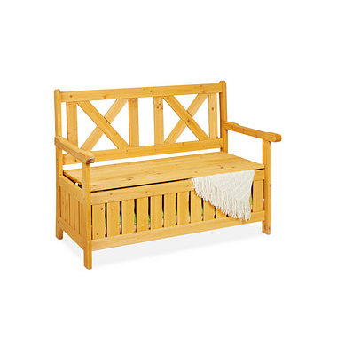 relaxdays Gartenbank 10038653_0 braun Holz 115,0 cm