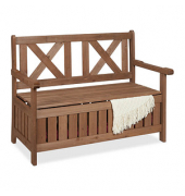 relaxdays Gartenbank 10038654_0 dunkelbraun Holz 115,0 cm