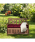 relaxdays Gartenbank 10038654_0 dunkelbraun Holz 115,0 cm