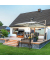relaxdays Gartenbank 10036113_1254 braun/bronze Metall 111,5 cm