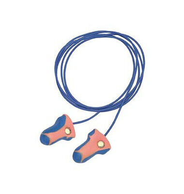 Gehörschutzstöpsel Laser Trak, mit Band, Schaumstoff, blau/orange