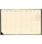 Buchkalender 287377Q, PRE Prestige, schwarz, 1 Woche / 2 Seiten, 21x27cm (A4), 2025