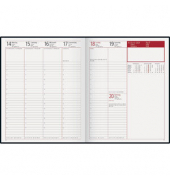 Buchkalender 7024074905, Manager, schwarz, 1 Woche / 2 Seiten, 20,5x26cm, 2025