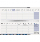 Schreibtischquerkalender 7031702905, 1 Woche / 2 Seiten, 30x10,5cm, 2026