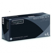 Einweghandschuhe Nitril 35BLACK, Nitril, lebensmittelecht, schwarz, Gr&ouml;&szlig;e 9 / L,