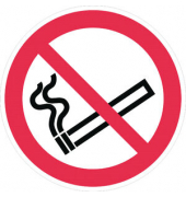 Schild, Rauchen verboten, selbstklebend, Folie, Ø: 200 mm