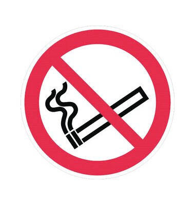 Schild, Rauchen verboten, selbstklebend, Folie, Ø: 200 mm
