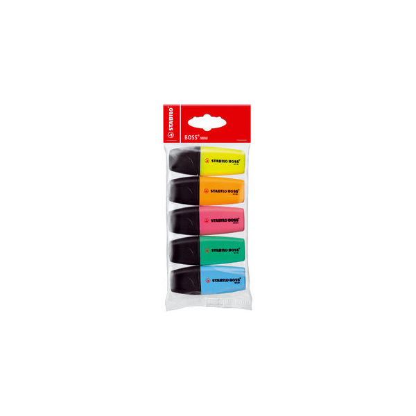4006381184861 - STABILO Textmarker STABILO BOSS MINI - 5er Pack - Gelb Blau Grün Orange Pink 4006381184861 - STABILO Textmarker STABILO BOSS MINI - 5er Pack - Gelb Blau Grün Orange Pink