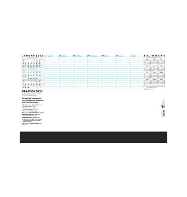Schreibunterlage 102-1020 blau/schwarz/grau 600x370mm