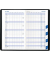 Taschenkalender 530-1020, Register, schwarz, 1 Monat / 2 Seiten, 9,5x16cm (A6), 2025