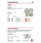 Arbeitshandschuhe Verden, Leder, grau/beige, Größe 11 / XXL